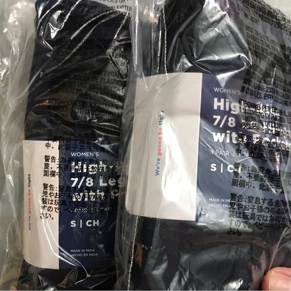 Old Navy High-Waisted Side-Pocket 7/8 Length Leggings, Navy Blue - Picture 7 of 8